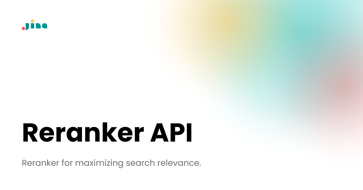 Jina Reranker API website preview